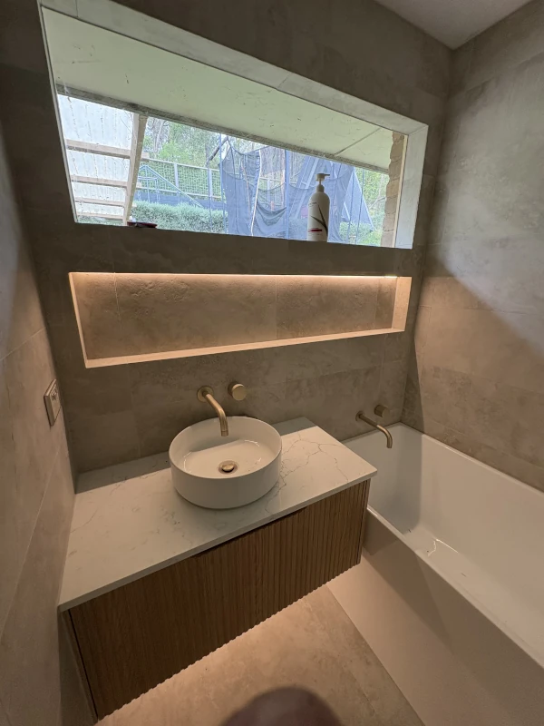bathroom lighting installation